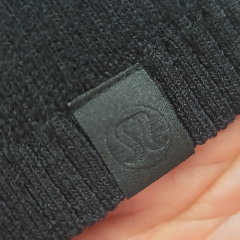 NWT Lululemon Women Black Merino Wool Mock Neck Thermo Knit Ribbed Pullover Sz 4 - Picture 6 of 14